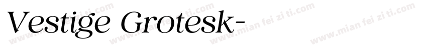 Vestige Grotesk字体转换